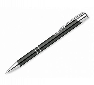 Ручка шариковая OLEG, металл, темный металл/серебро